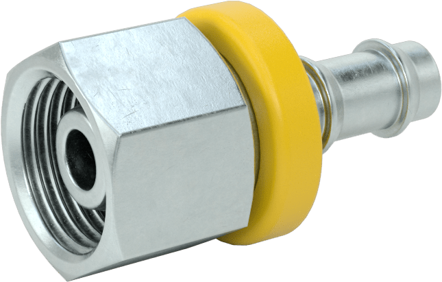Hidrolik Sıvı için İtmeli Çıkıntılı Hortum Bağlantı Elemanı, 3/8" Hortum İç Çapı x 3/8 BSPP Dişi için Döner Adaptör