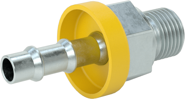 Hidrolik Sıvı için İtmeli Çıkıntılı Hortum Bağlantı Elemanı, 1/4" İç Çaplı Hortum x 1/8 BSPP Erkek için Adaptör