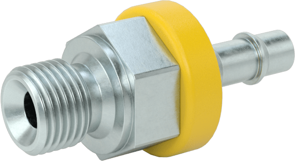 Hidrolik Sıvı için İtmeli Çıkıntılı Hortum Bağlantı Elemanı, 1/4" İç Çaplı Hortum x 1/8 BSPP Erkek için Adaptör