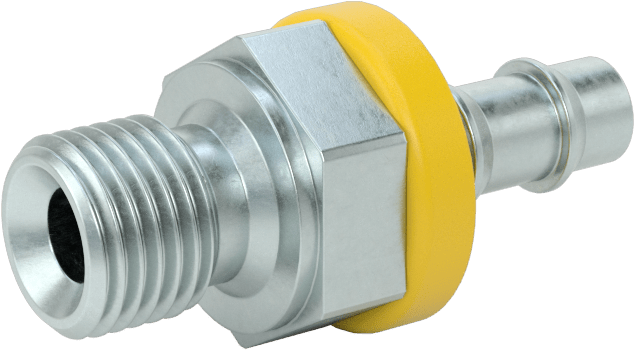 Hidrolik Sıvı için İtmeli Çıkıntılı Hortum Bağlantı Elemanı, 3/8" Hortum İç Çapı x 1/4 BSPP Erkek için Adaptör