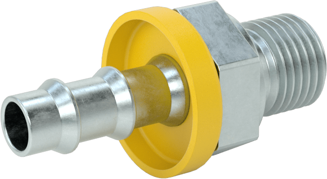 Hidrolik Sıvı için İtmeli Çıkıntılı Hortum Bağlantı Elemanı, 3/8" Hortum İç Çapı x 1/4 BSPP Erkek için Adaptör