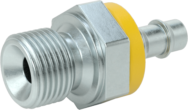 Hidrolik Sıvı için İtmeli Çıkıntılı Hortum Bağlantı Elemanı, 3/8" Hortum İç Çapı x 3/8 BSPP Erkek için Adaptör