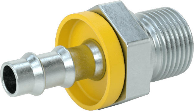 Hidrolik Sıvı için İtmeli Çıkıntılı Hortum Bağlantı Elemanı, 3/8" Hortum İç Çapı x 3/8 BSPP Erkek için Adaptör