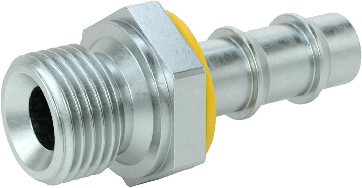Hidrolik Sıvı için İtmeli Çıkıntılı Hortum Bağlantı Elemanı, 5/8" İç Çaplı Hortum x 1/2 BSPP Erkek için Adaptör
