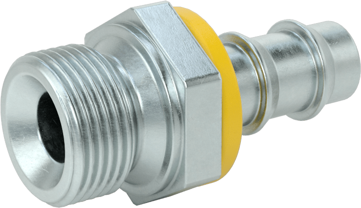 Hidrolik Sıvı için İtmeli Çıkıntılı Hortum Bağlantı Elemanı, 3/4" Hortum İç Çapı x 3/4 BSPP Erkek için Adaptör