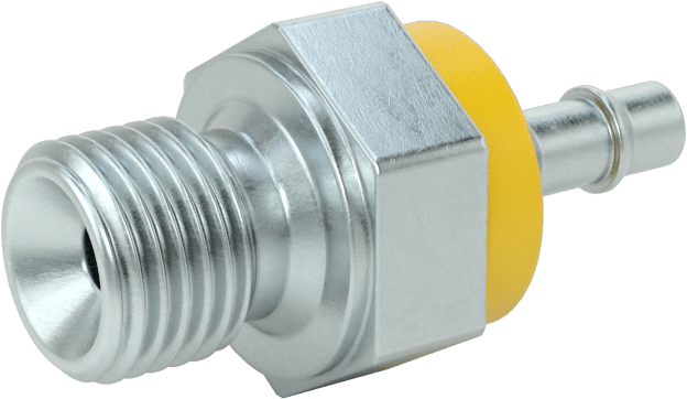 Hidrolik Sıvı için İtmeli Çıkıntılı Hortum Bağlantı Elemanı, 1/4" Hortum İç Çapı x 1/4 BSPP Erkek için Adaptör
