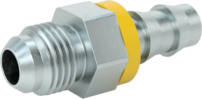 Hidrolik Sıvı için İtmeli Çıkıntılı Hortum Bağlantı Elemanı, Adaptör, 3/8" Hortum İç Çapı, 9/16"-18 UNF Erkek Konik