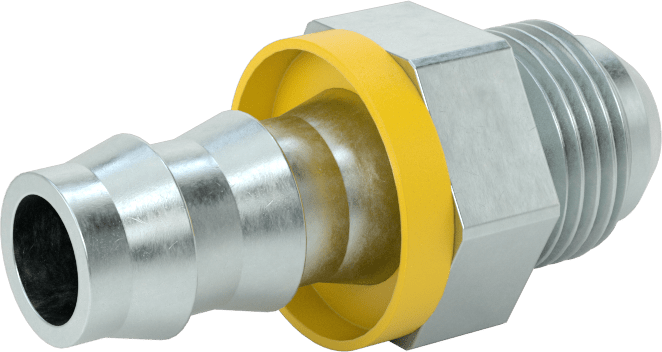 Hidrolik Sıvı için İtmeli Çıkıntılı Hortum Bağlantı Elemanı, Adaptör, 1/2" Hortum İç Çapı, 3/4"-16 UNF Erkek Konik