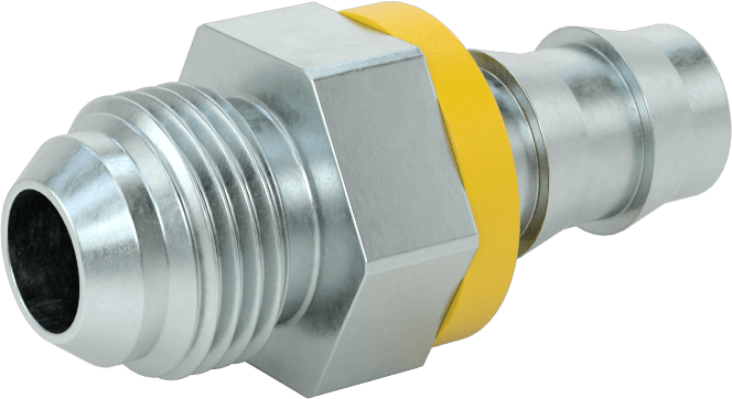 Hidrolik Sıvı için İtmeli Çıkıntılı Hortum Bağlantı Elemanı, Adaptör, 1/2" Hortum İç Çapı, 3/4"-16 UNF Erkek Konik