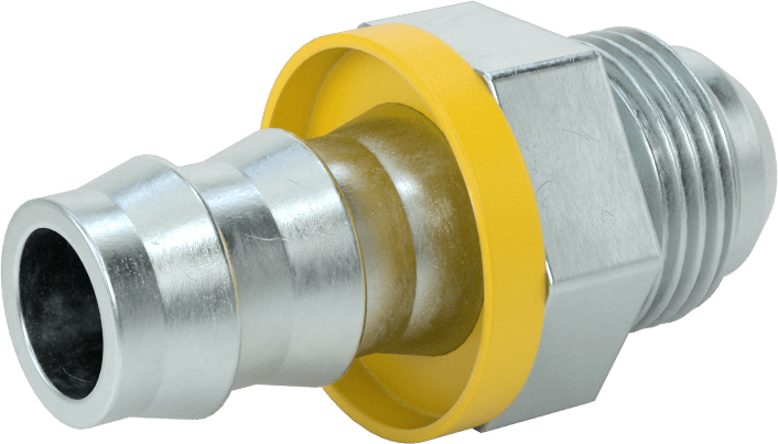 Hidrolik Sıvı için İtmeli Çıkıntılı Hortum Bağlantı Elemanı, Adaptör, 3/4" Hortum İç Çapı, 1-1/16"-12 UNF Erkek Konik