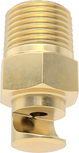 Ekstra Geniş Sapmalı Düz Püskürtme Memesi, Pirinç, 1/2 NPT Erkek, 5,7 gpm 20 PSI'da
