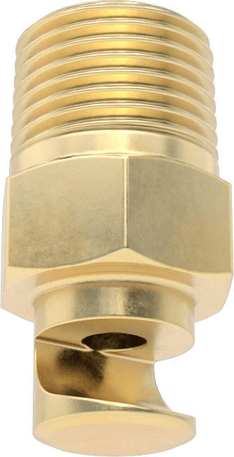 Ekstra Geniş Sapmalı Düz Püskürtme Memesi, Pirinç, 1/2 NPT Erkek, 20 PSI'da 8,5 gpm