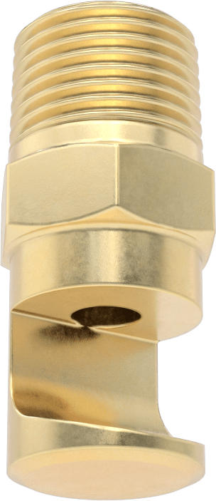 Ekstra Geniş Sapmalı Düz Püskürtme Memesi, Pirinç, 1/2 NPT Erkek, 20 PSI'da 11,3 gpm