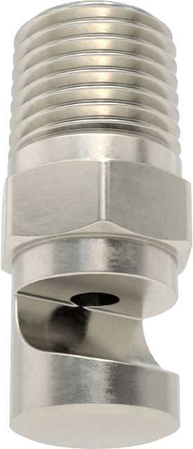 Ekstra Geniş Sapmalı Düz Püskürtme Memesi, Paslanmaz Çelik, 1/4 NPT Erkek, 20 PSI'da 2,8 gpm, 144 Derece Açı