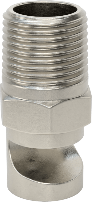 Ekstra Geniş Sapmalı Düz Püskürtme Memesi, Paslanmaz Çelik, 3/8 NPT Erkek, 20 PSI'da 4,2 gpm, 138 Derece Açı