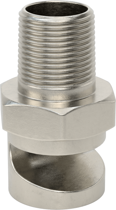Ekstra Geniş Sapmalı Düz Püskürtme Memesi, 303 Paslanmaz Çelik, 3/4 NPT Erkek, 20 PSI'da 25 gpm, 136 Derece Açı
