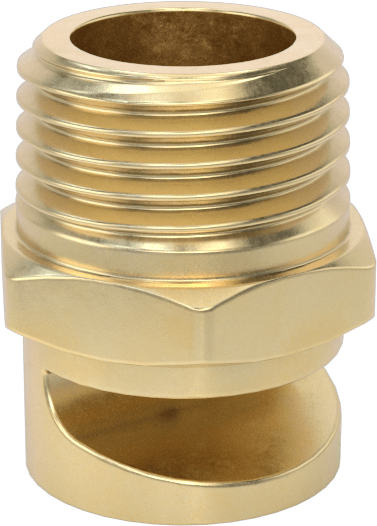 Ekstra Geniş Sapmalı Düz Püskürtme Memesi, Pirinç, 1/8 NPT Erkek, 0,1 gpm 20 PSI'da, 120 Derece Açı