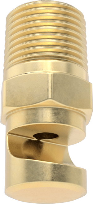 Ekstra Geniş Sapmalı Düz Püskürtme Memesi, Pirinç, 3/8 NPT Erkek, 5,7 gpm 20 PSI'da, 136 Derece Açı
