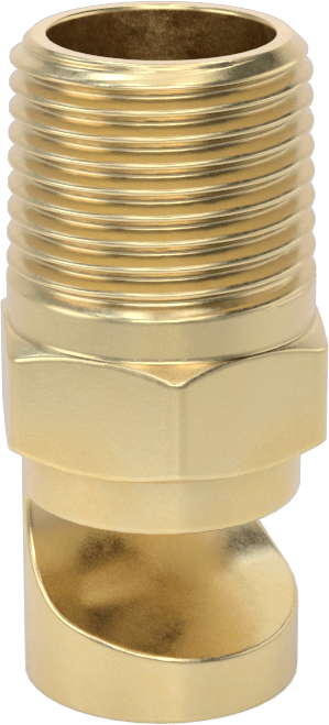 Ekstra Geniş Sapmalı Düz Püskürtme Memesi, Pirinç, 3/8 NPT Erkek, 20 PSI'da 6,4 gpm, 144 Derece Açı