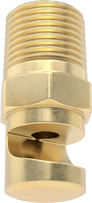 Ekstra Geniş Sapmalı Düz Püskürtme Memesi, Pirinç, 3/8 NPT Erkek, 20 PSI'da 6,4 gpm, 144 Derece Açı