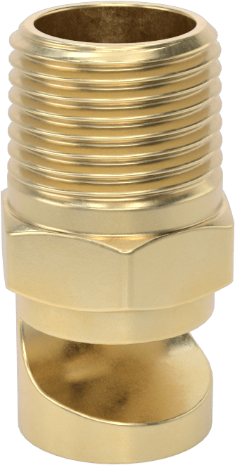 Ekstra Geniş Sapmalı Düz Püskürtme Memesi, Pirinç, 1/2 NPT Erkek, 20 PSI'da 7,1 gpm, 141 Derece Açı