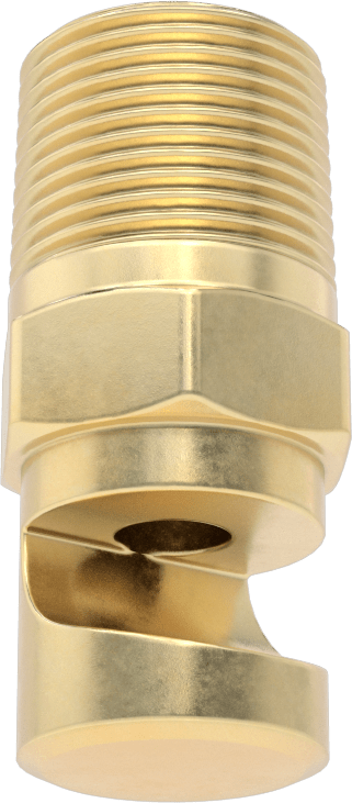Ekstra Geniş Sapmalı Düz Püskürtme Memesi, Pirinç, 3/4 NPT Erkek, 20 PSI'da 17 gpm, 135 Derece Açı