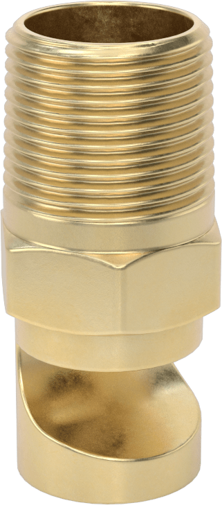 Ekstra Geniş Sapmalı Düz Püskürtme Memesi, Pirinç, 3/4 NPT Erkek, 20 PSI'da 17 gpm, 135 Derece Açı