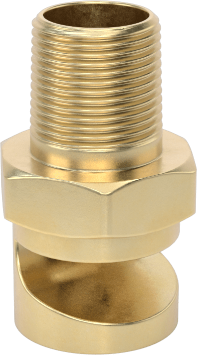 Ekstra Geniş Sapmalı Düz Püskürtme Memesi, Pirinç, 3/4 NPT Erkek, 20 PSI'da 25 gpm, 136 Derece Açı