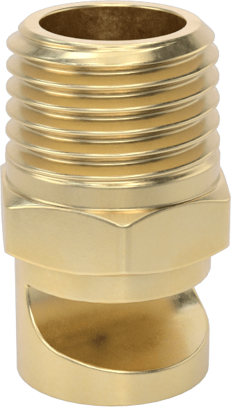Ekstra Geniş Sapmalı Düz Püskürtme Memesi, Pirinç, 1/4 NPT Erkek, 0.28 gpm @ 20 PSI