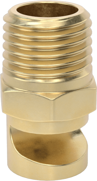 Ekstra Geniş Sapmalı Düz Püskürtme Memesi, Pirinç, 1/4 NPT Erkek, 1.06 gpm @ 20 PSI