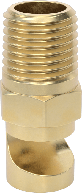 Ekstra Geniş Sapmalı Düz Püskürtme Memesi, Pirinç, 1/4 NPT Erkek, 3.8 gpm @ 20 PSI