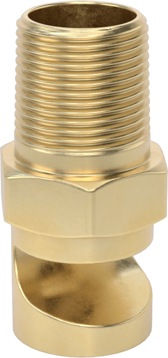 Ekstra Geniş Sapmalı Düz Püskürtme Memesi, Pirinç, 3/4 NPT Erkek, 20 gpm @ 20 PSI