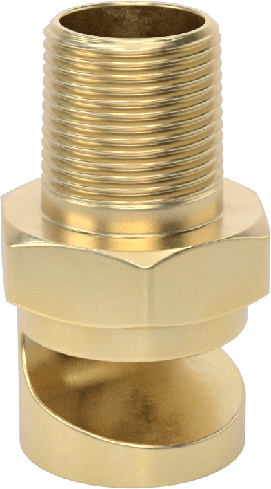 Ekstra Geniş Sapmalı Düz Püskürtme Memesi, Pirinç, 3/4 NPT Erkek, 30 gpm @ 20 PSI