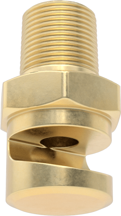 Ekstra Geniş Sapmalı Düz Püskürtme Memesi, Pirinç, 3/4 NPT Erkek, 30 gpm @ 20 PSI