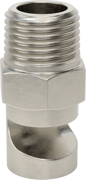 Ekstra Geniş Sapmalı Düz Püskürtme Memesi, 303 Paslanmaz Çelik, 1/8 NPT Erkek, 2.1 gpm @ 20 PSI