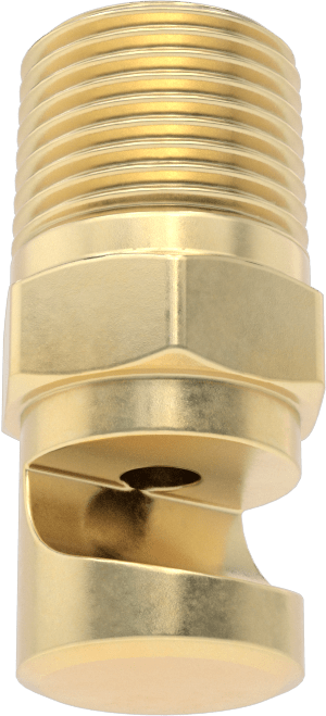 Ekstra Geniş Sapmalı Düz Püskürtme Memesi, Pirinç, 3/8 NPT Erkek, 20 PSI'da 4,2 gpm, 138 Derece Açı