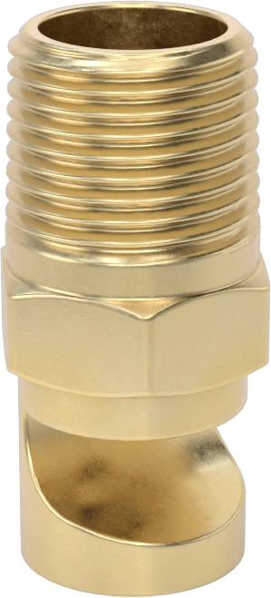 Ekstra Geniş Sapmalı Düz Püskürtme Memesi, Pirinç, 3/8 NPT Erkek, 20 PSI'da 4,2 gpm, 138 Derece Açı