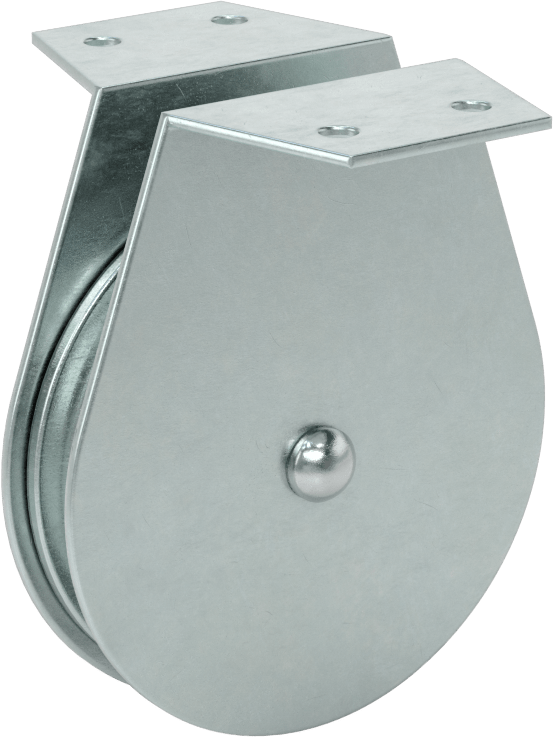 Kaldırma için Tel Halat Kasnağı, Montajlı, Tek Oluklu, 3/8" Çaplı Halat için