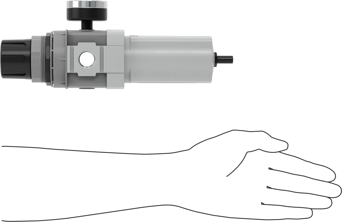 Parker Basınçlı Hava Filtresi/Regülatörü, P33 Serisi, Otomatik Tahliye, 1/2 NPT Dişi