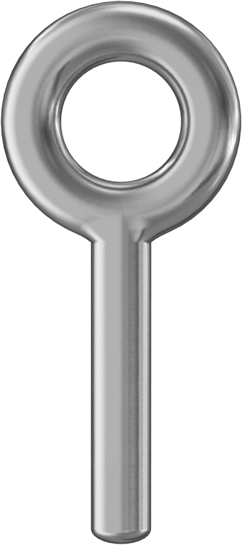 Dişsiz 316 Paslanmaz Çelik Yönlendirme Halka Cıvatası, Omuz Yok - Kaldırma İçin Değil, 1/4“ Çap x 1-1/4” Uzunlukta Şaft