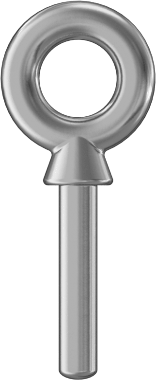 Dişsiz 316 Paslanmaz Çelik Yönlendirme Halka Cıvatası, Kaldırma için Omuz Yuvası, 1/4“ Çap x 1-1/4” Uzunlukta Şaft