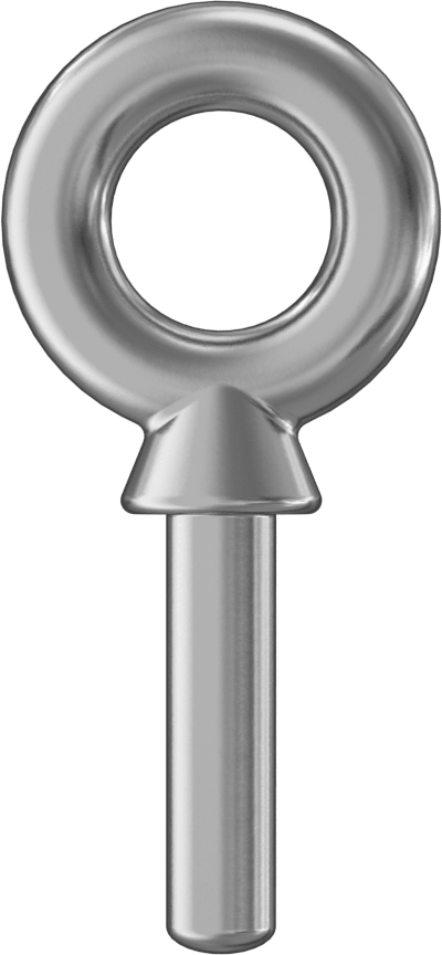 Dişsiz 316 Paslanmaz Çelik Yönlendirme Halka Cıvatası, Kaldırma için Omuz Yuvası, 3/8“ Çap x 1-1/2” Uzunlukta Şaft