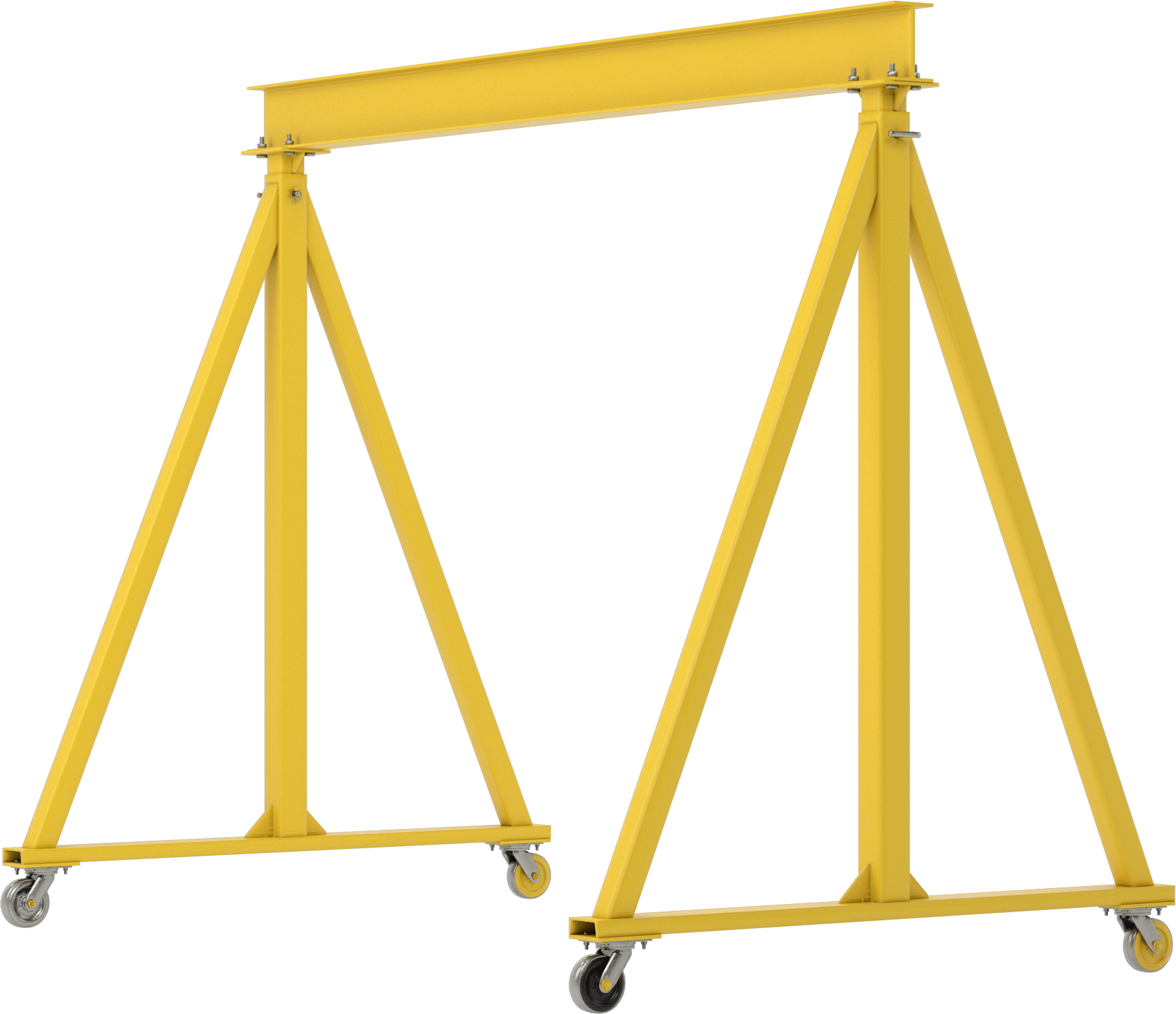 Ayarlanabilir Portal Vinç, Boyalı Çelik, 1 Ton/2000 lb. Kapasite, 8'-12' Boşluk