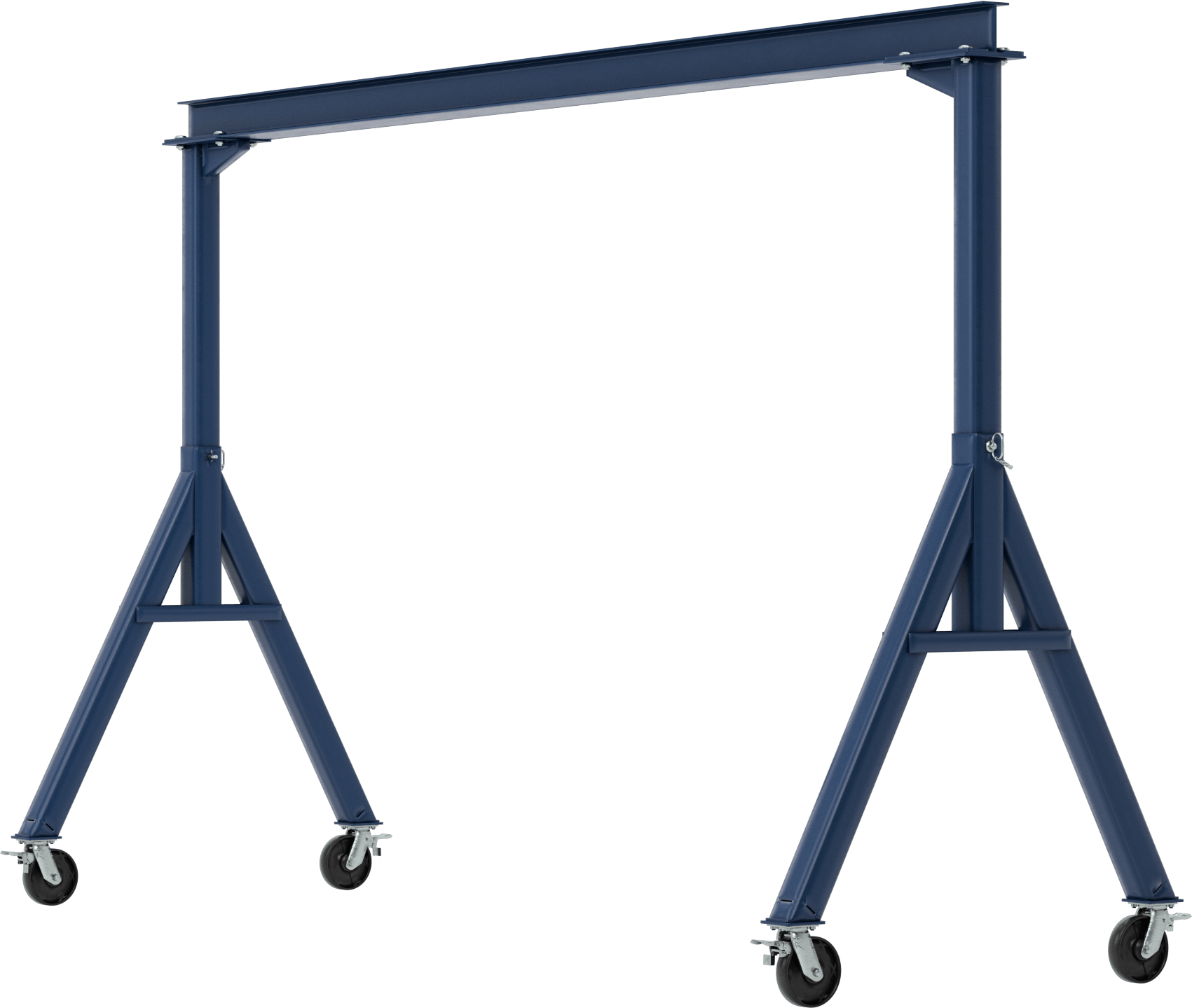 Ayarlanabilir Portal Vinç, Mavi Boyalı Çelik, 1 Ton/2000 lbs. Kapak, 6'-9' Boşluk