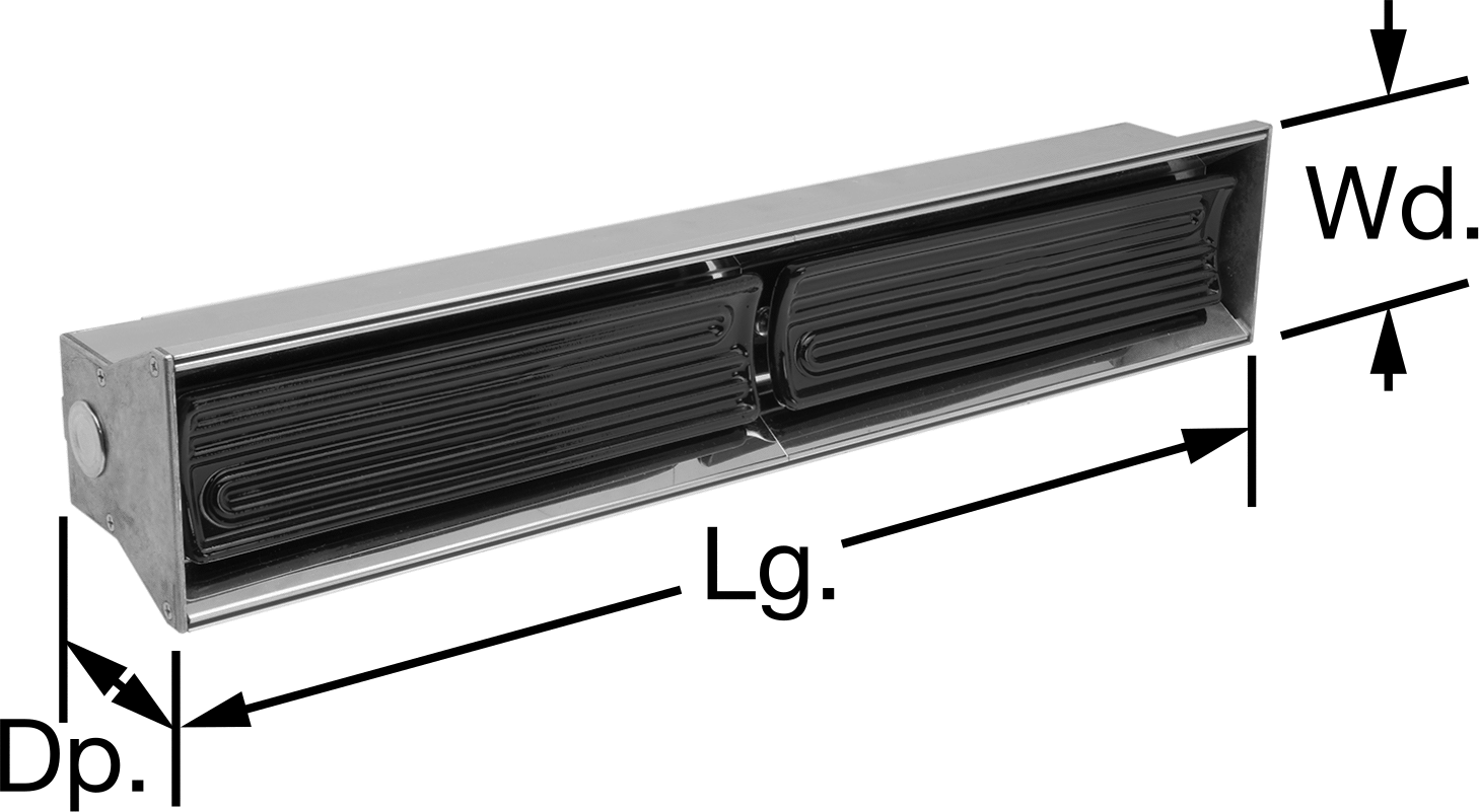 Tavan ve Duvar Montajlı Isıtma Lambası, 240V AC, 2000W