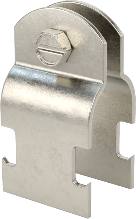 Strut Montajlı Metal Yönlendirme Kelepçesi, 304 Paslanmaz Çelik, 7/8" ID, 1/16" Kalınlık