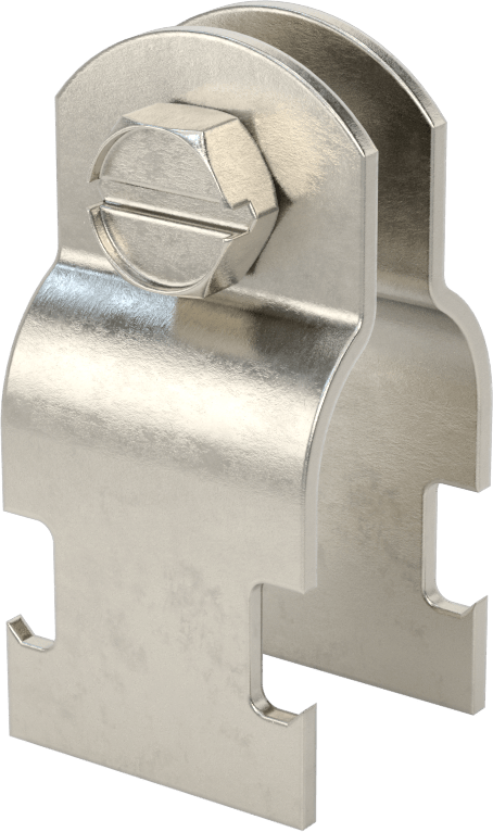 Strut Montajlı Metal Yönlendirme Kelepçesi, 304 Paslanmaz Çelik, 1" ID, 400 lbs. Kapasite