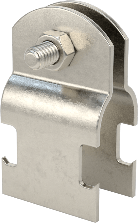 Strut Montajlı Metal Yönlendirme Kelepçesi, 316 Paslanmaz Çelik, 11/16" ID, 2-3/16" Yükseklik