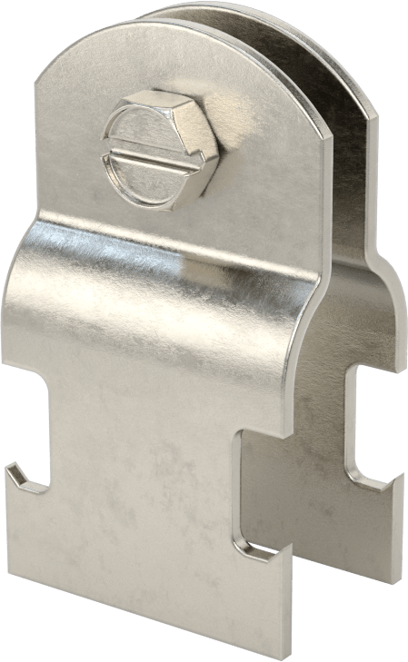 Strut Montajlı Metal Yönlendirme Kelepçesi, 316 Paslanmaz Çelik, 11/16" ID, 2-3/16" Yükseklik