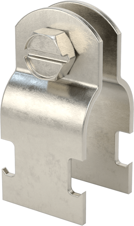 Strut Montajlı Metal Yönlendirme Kelepçesi, 316 Paslanmaz Çelik, 1" ID, 400 lbs. Kapasite